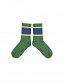 Piupiuchick,socks | green w/ blue & yellow stripes